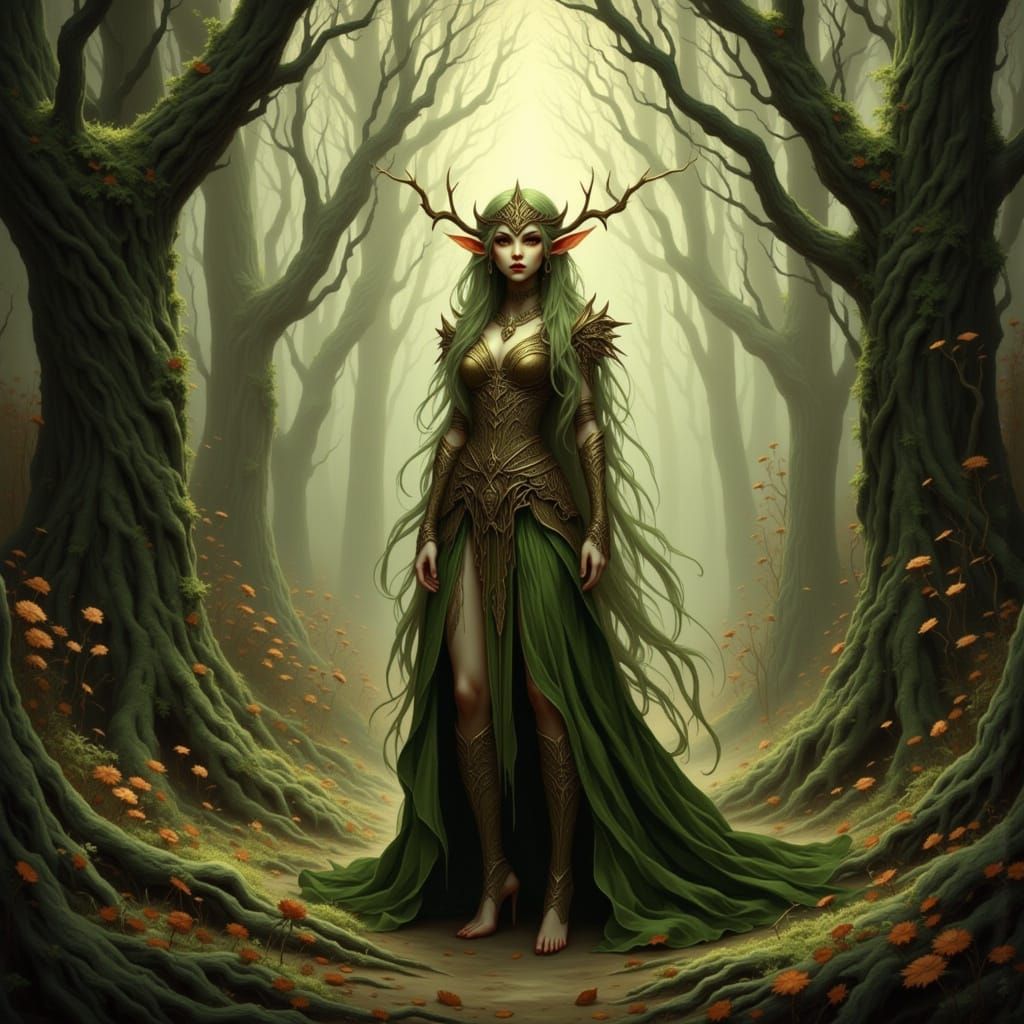 Elegant Tall Willowy Elf Queen