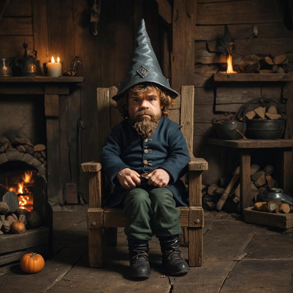 Whimsical Garden Gnome in Cozy Lodge