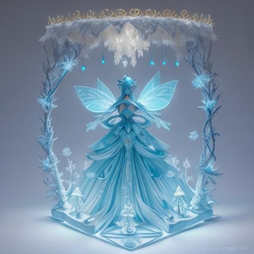 Bioluminescent Christmas Wonderland with Origami Decorations