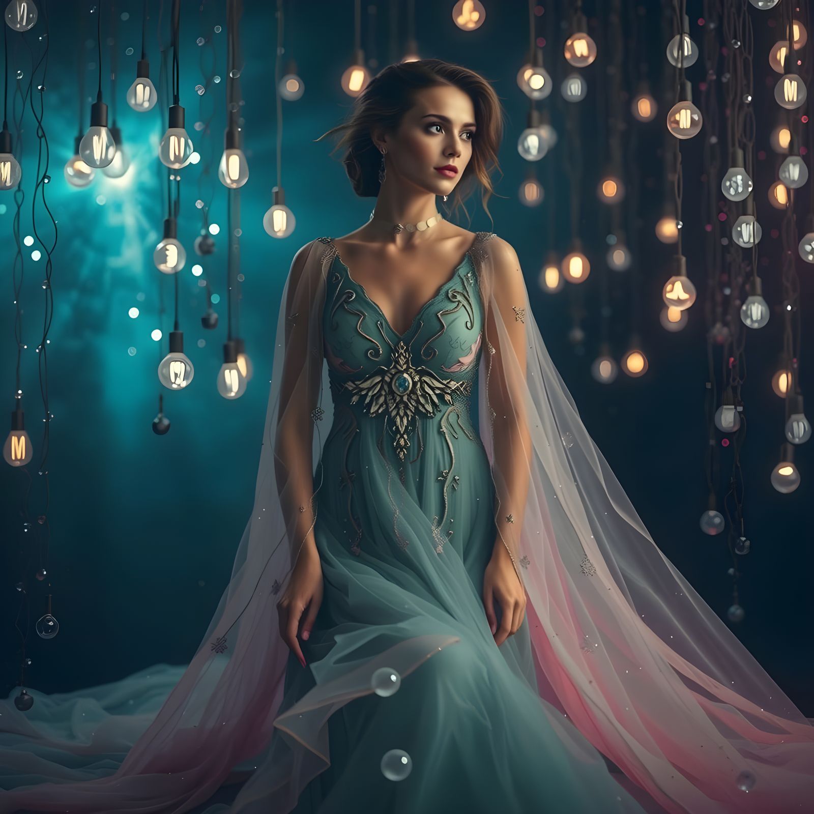 Ethereal Woman in Astral Cosmic Style