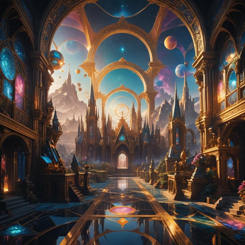 Opalescent Geometries: A Cinematic Digital Painting