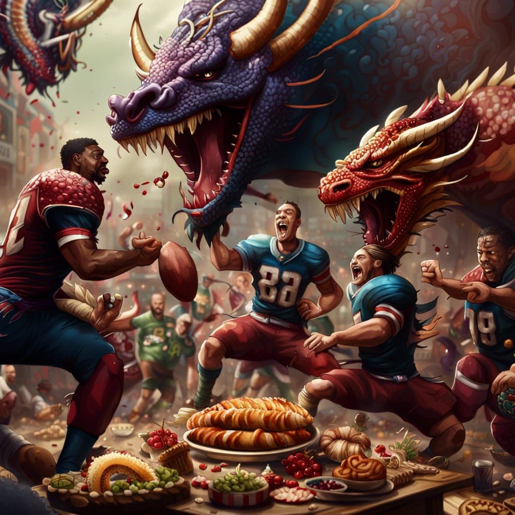 D&D Characters Epic Food Fight: Matte Painting