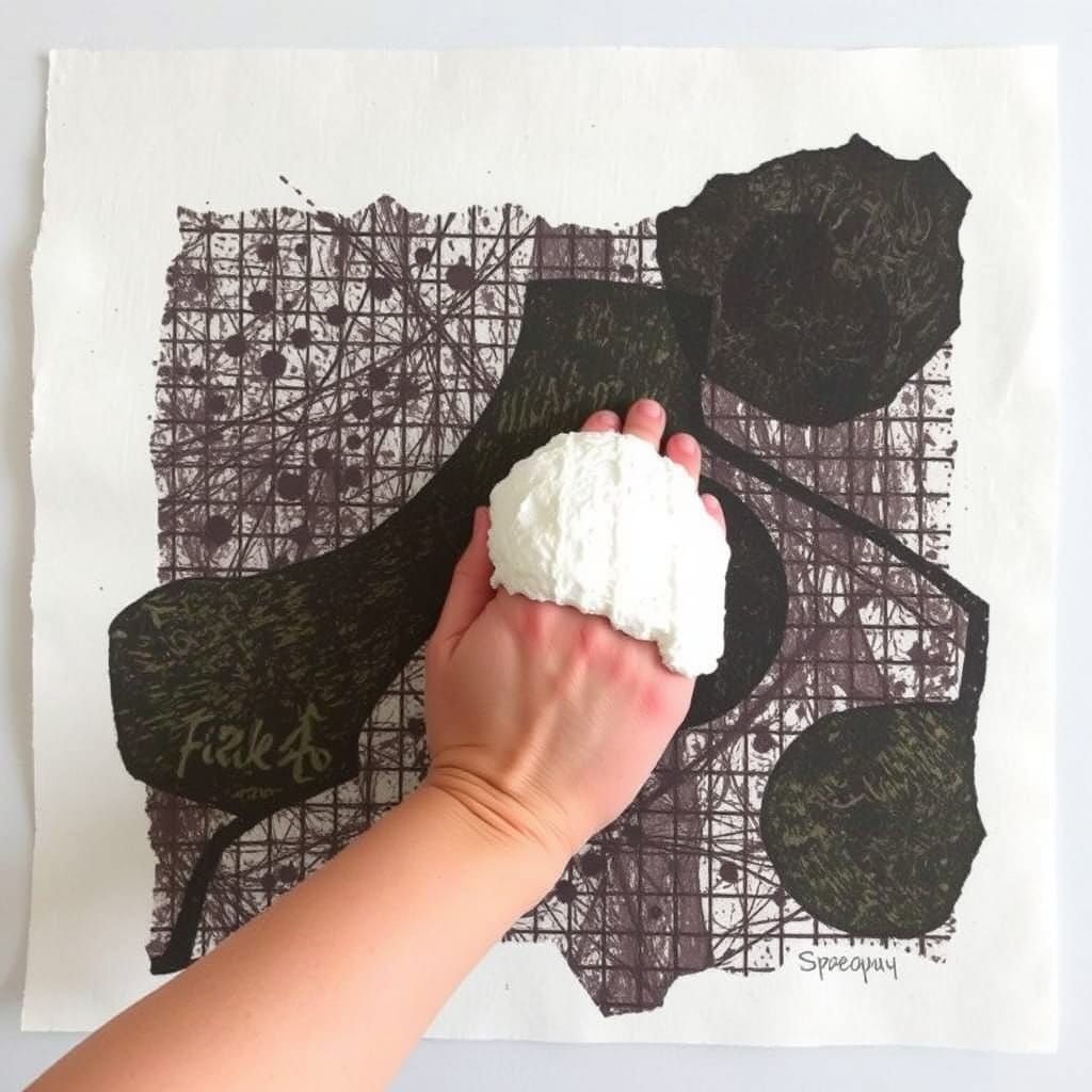 Frottage: Rubbed Texture Pattern on Paper