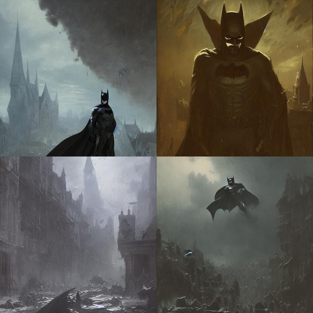 Disturbing Image of Baby Batman in a Horror Style