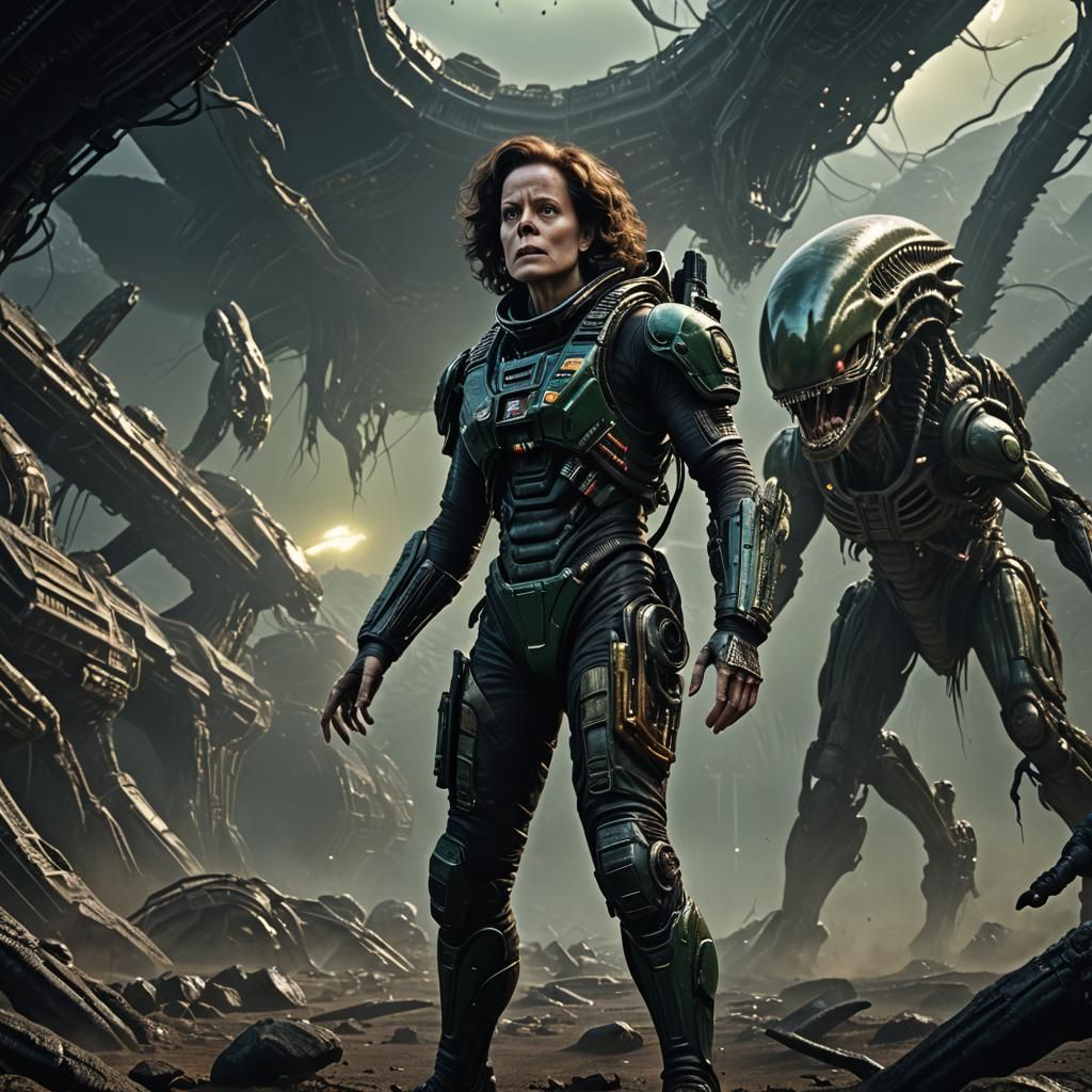 Sigourney Weaver in Alien: Detailed Concept Art