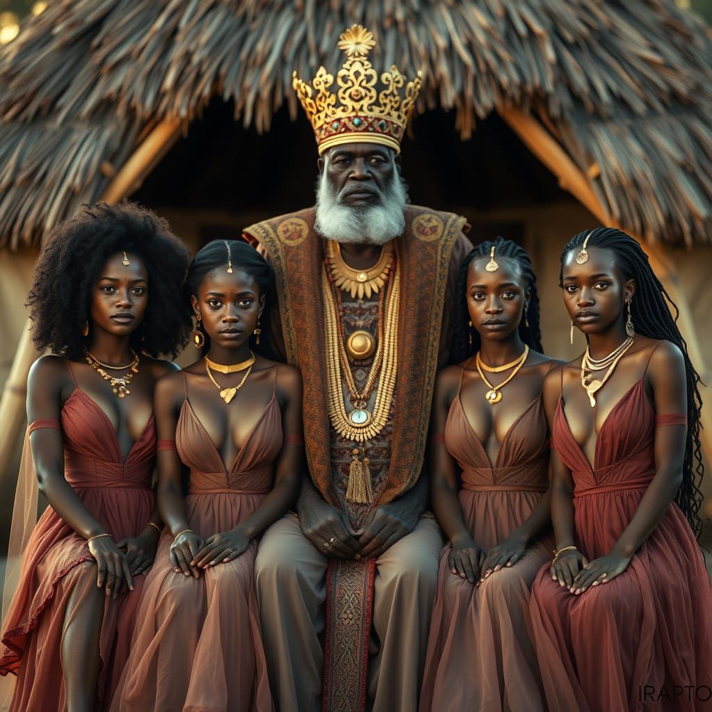 Regal Family Portrait in Traditional African Attire
