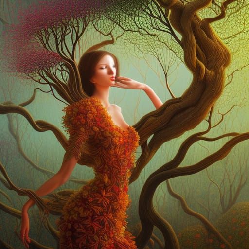 Tree Woman in a Fairytale Forest