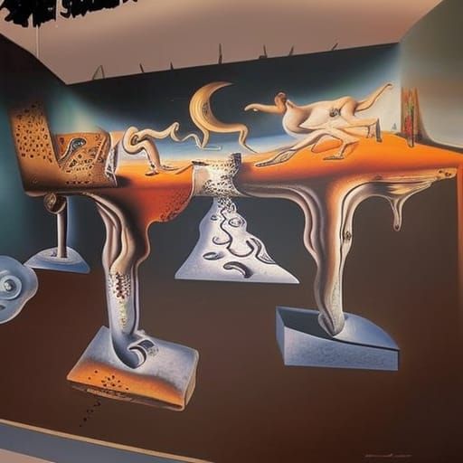 Surrealist Painting in the Style of Salvador Dali