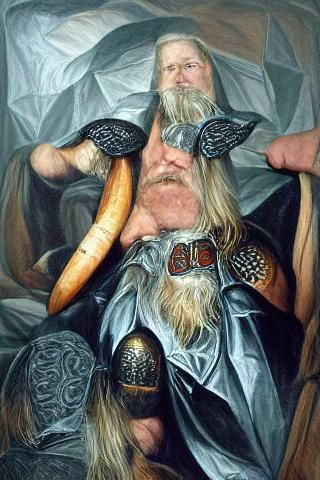 Hyperrealistic Borr, Father of Odin Portrait