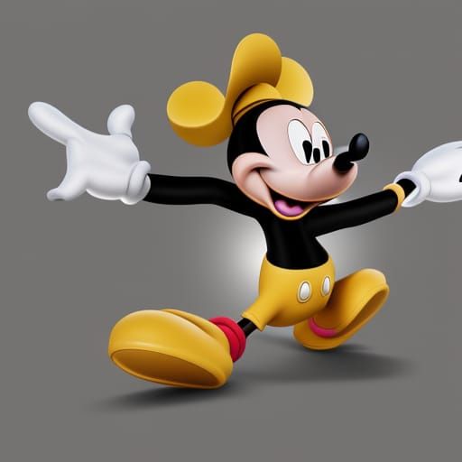 Mickey Mouse: Pixar-Style 3D Digital Art