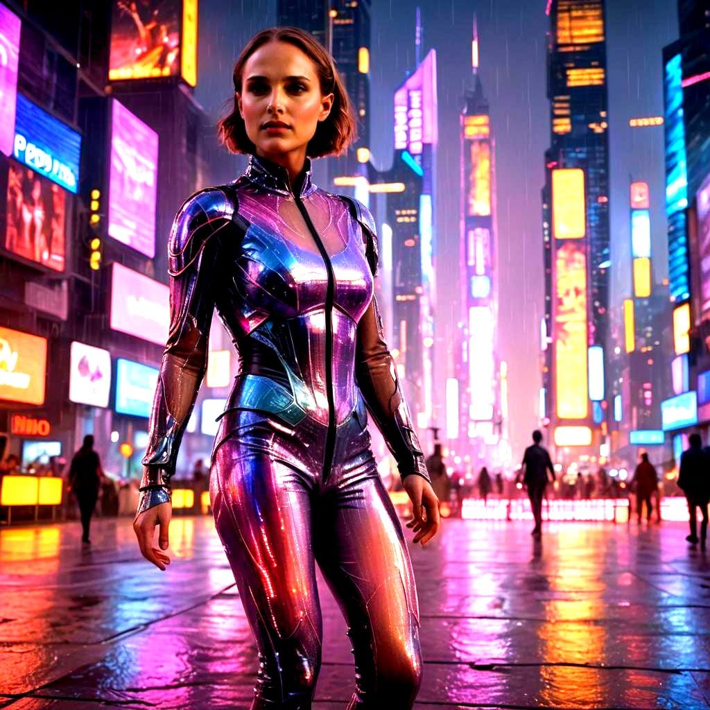 Woman in Mesh Outfit on Grand Plaza