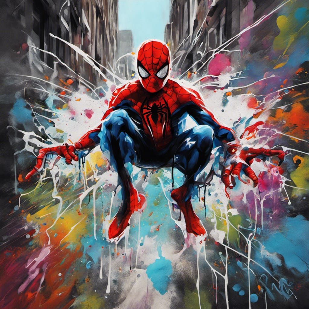 Spider-Man Graffiti Art in Street Style