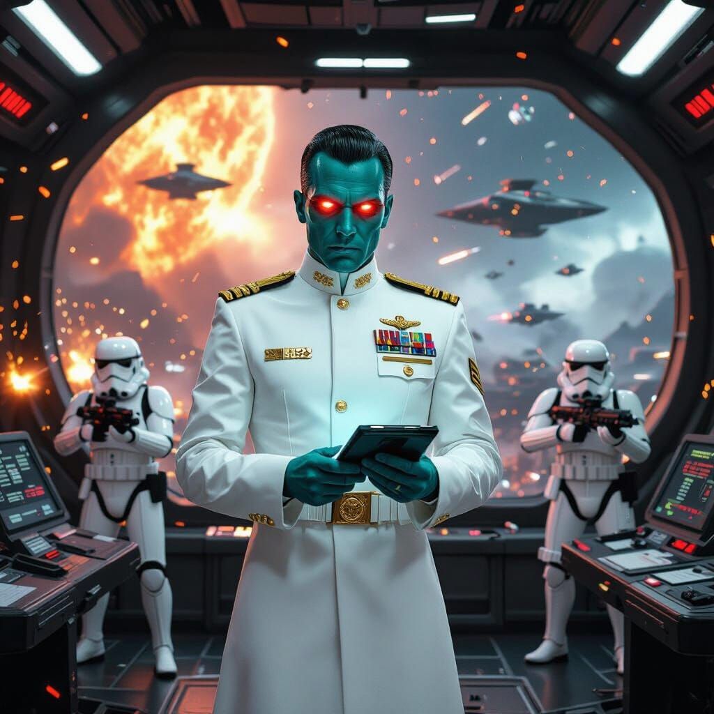 Admiral's Last Stand on Space Station Amidst Battle