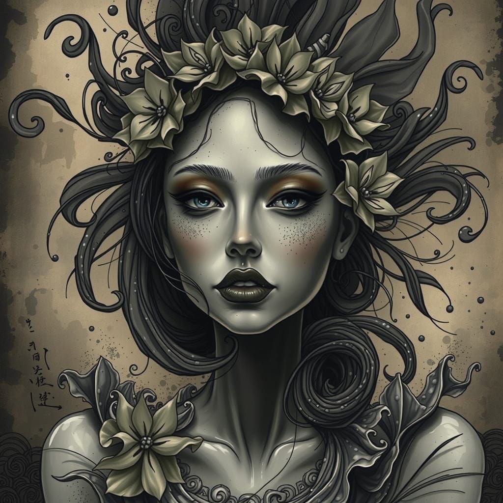 Striking Vogue swan dress fashion hout couture, Erte, Jan Pol Goutier drawings,  full figure shown; elongated figure; gr...