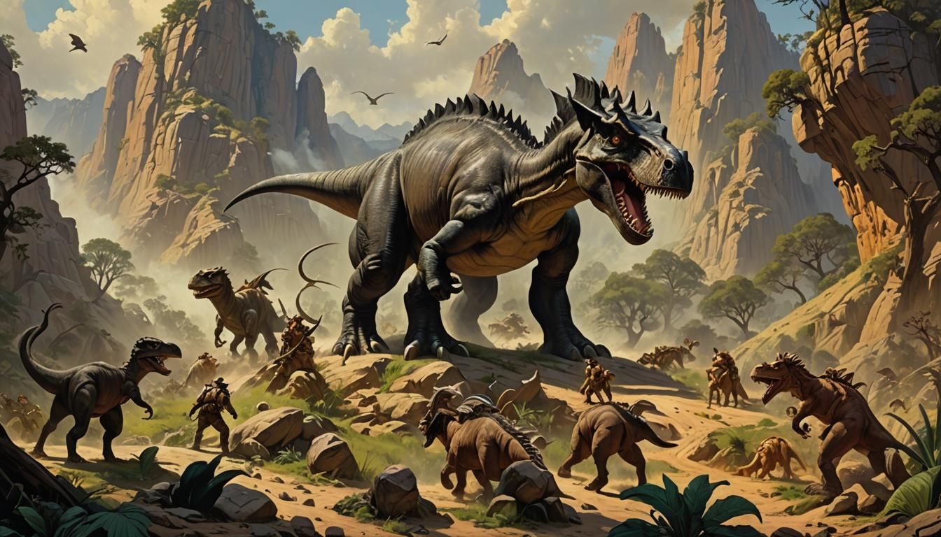 Dinosaur Valley in Fantasy Art Style