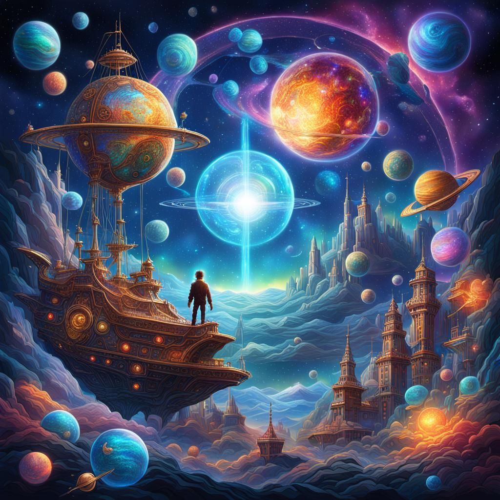Treasure Planet in Holographic Cosmic Illustration