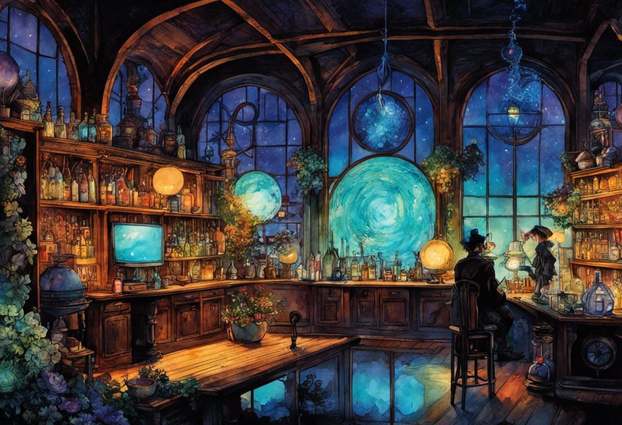 Cyberpunk Chemistry Set with Apocalypse Flowers