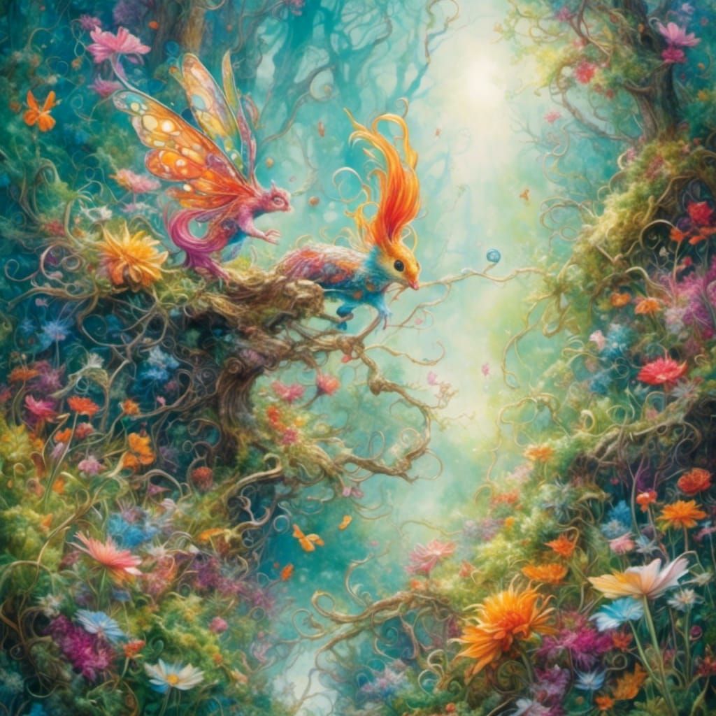 Vivid Rainbow Art with Sharp Details