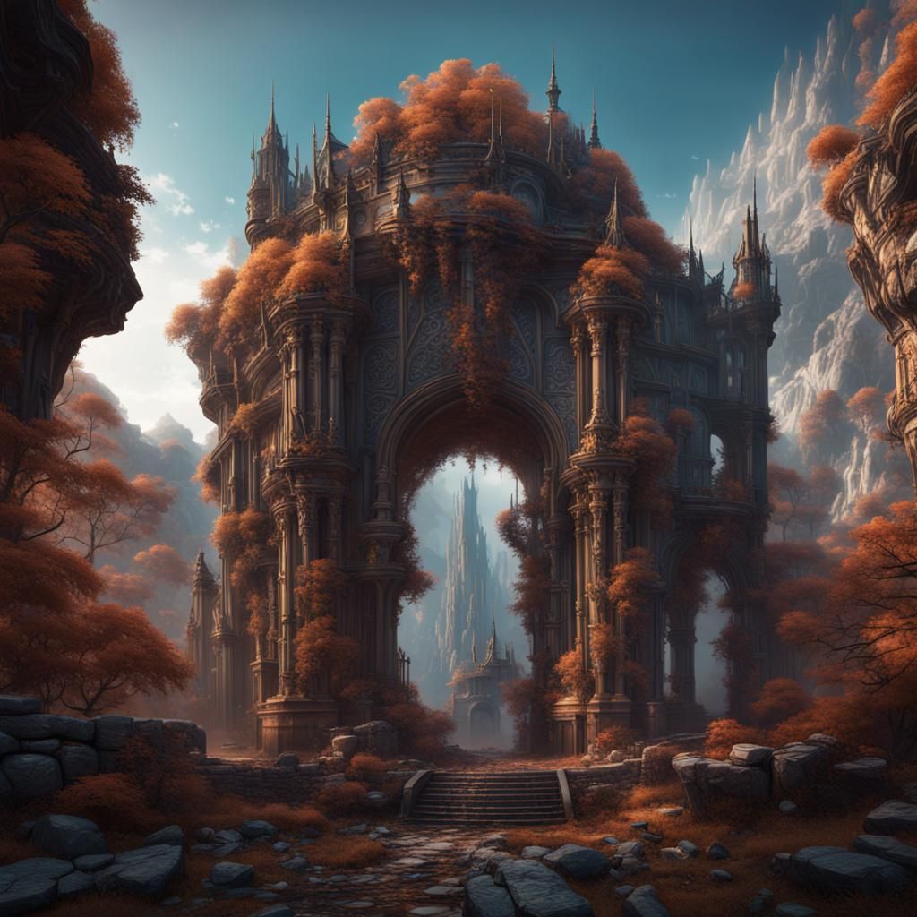 Fantastical Matte Painting with Deep Color