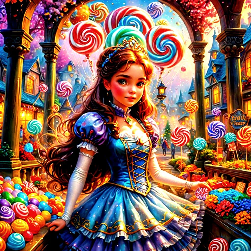 Hyperrealistic Candyland Art in Postmodern Style