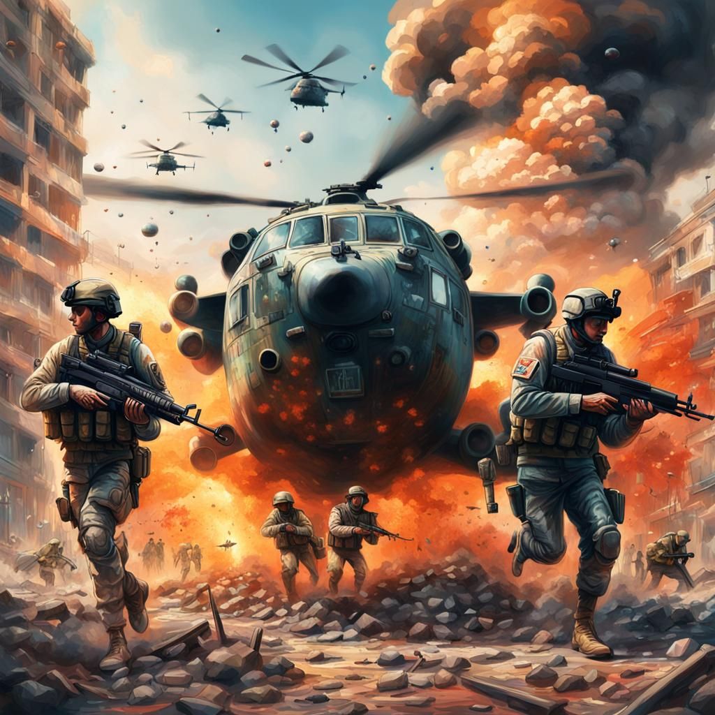 Hyperrealistic Bomb Diffusal in War Zone