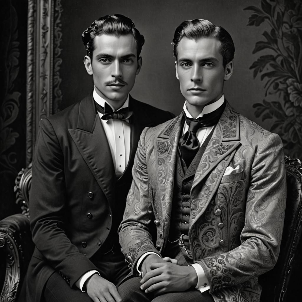 Victorian Photograph of Gay Couple in Love