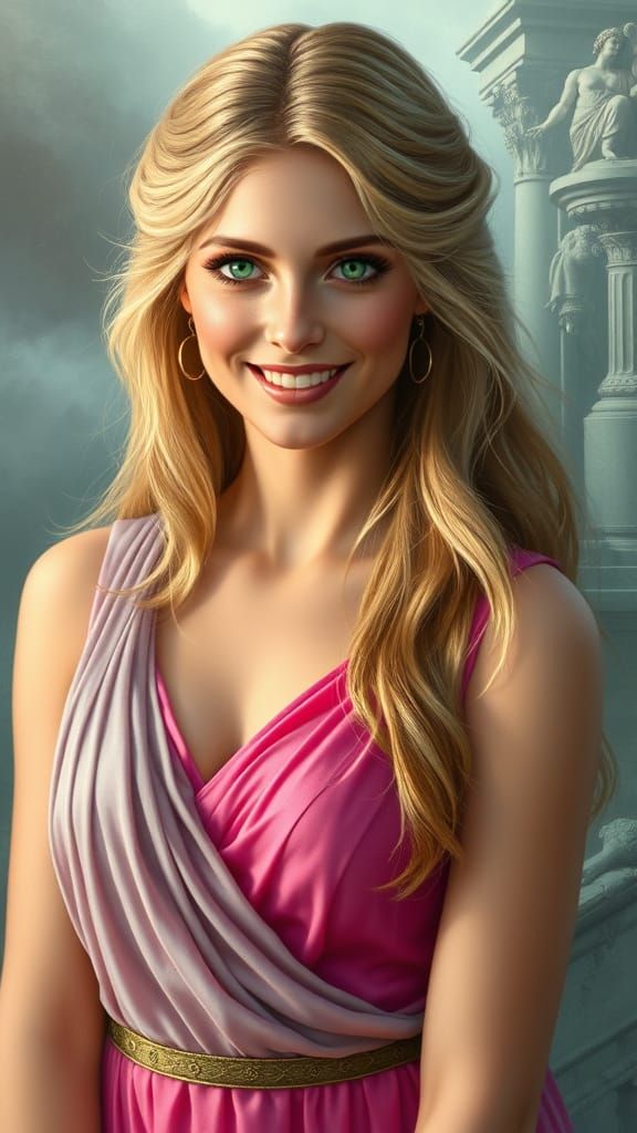 Ancient Roman Goddess in Ethereal Fantasy Style