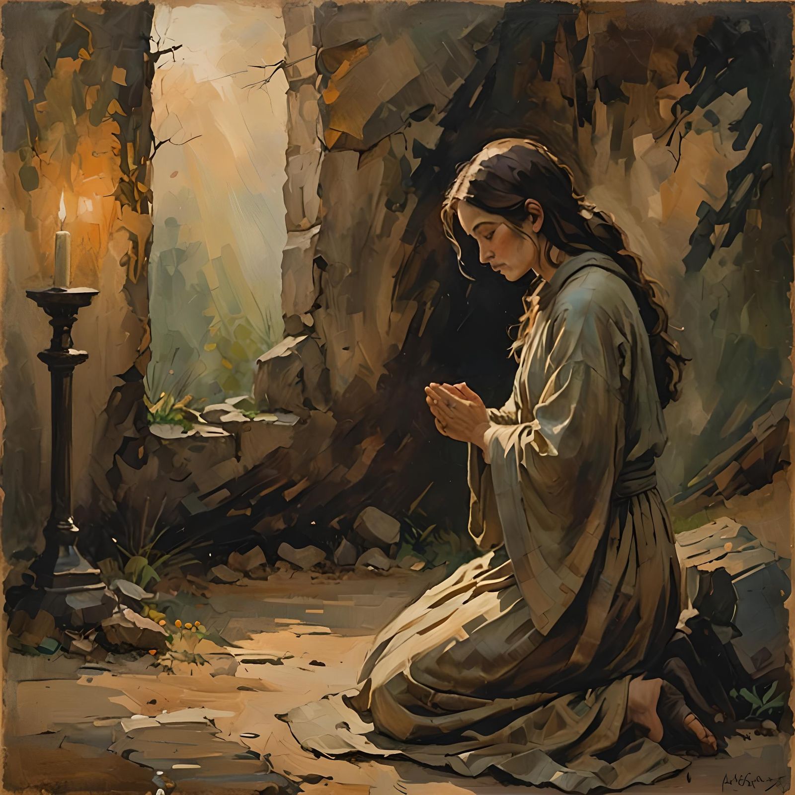 woman praying