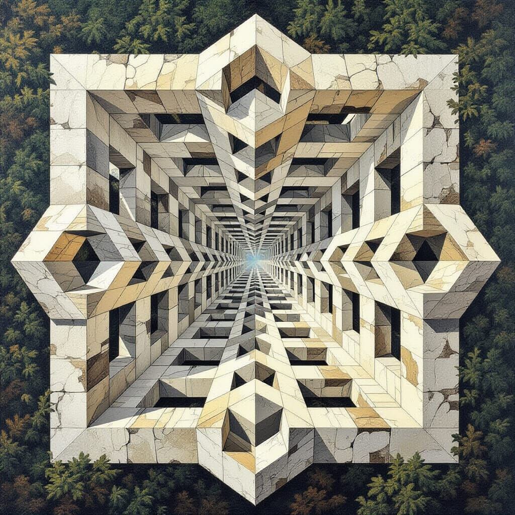 Impossible Geometry as an Escher Drawing