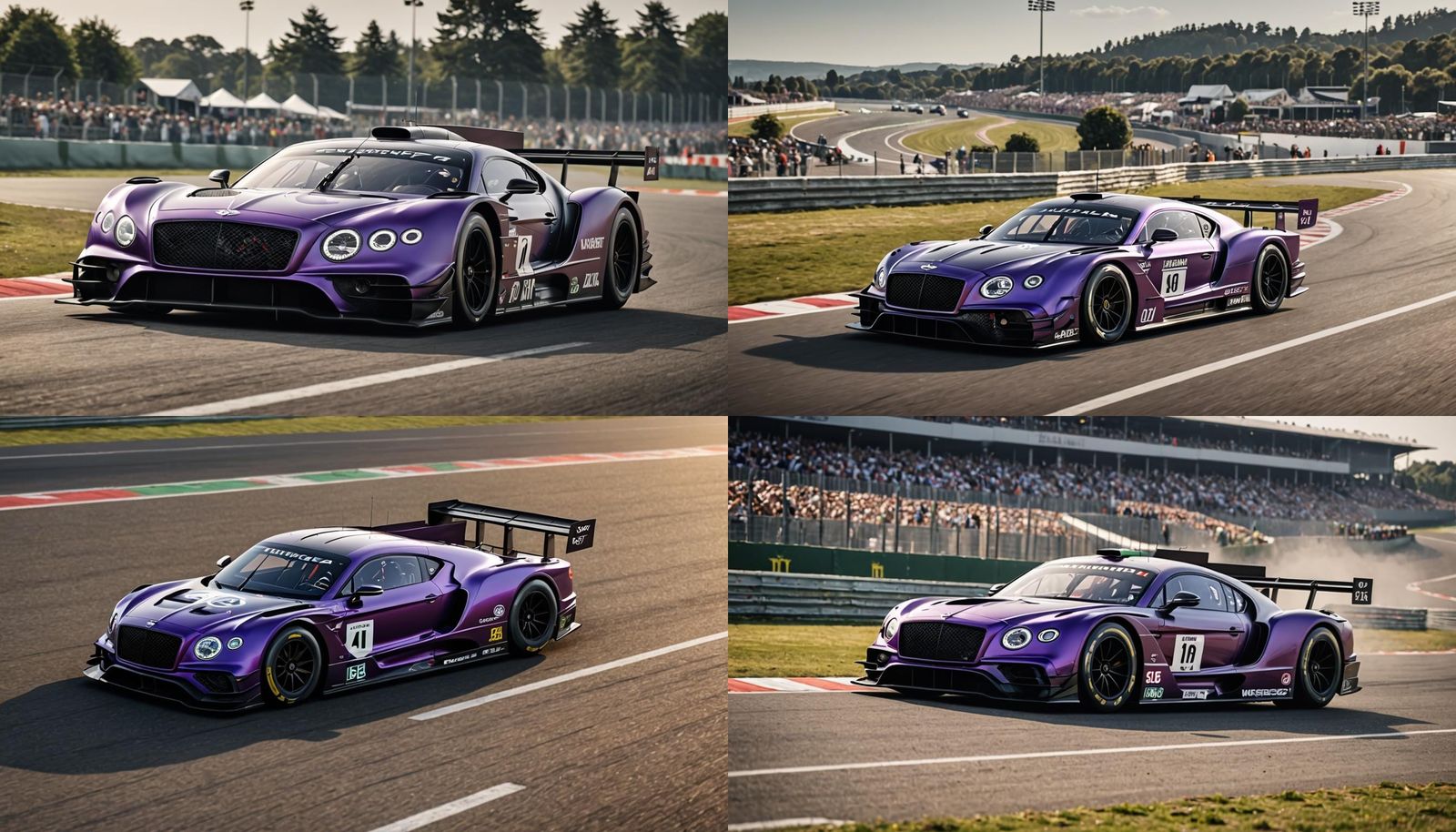 Bentley Bentayga LMP1 Race Car in Purple