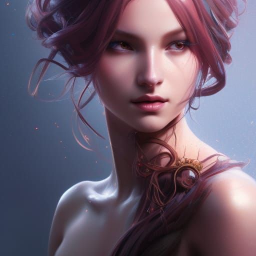 Dark Princess Portrait in Hyperdetailed Style