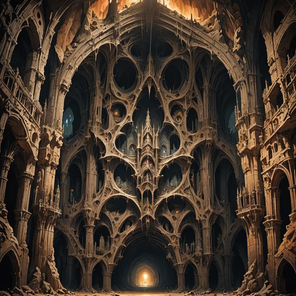 Demonic Upside-Down Cathedral in Cavern