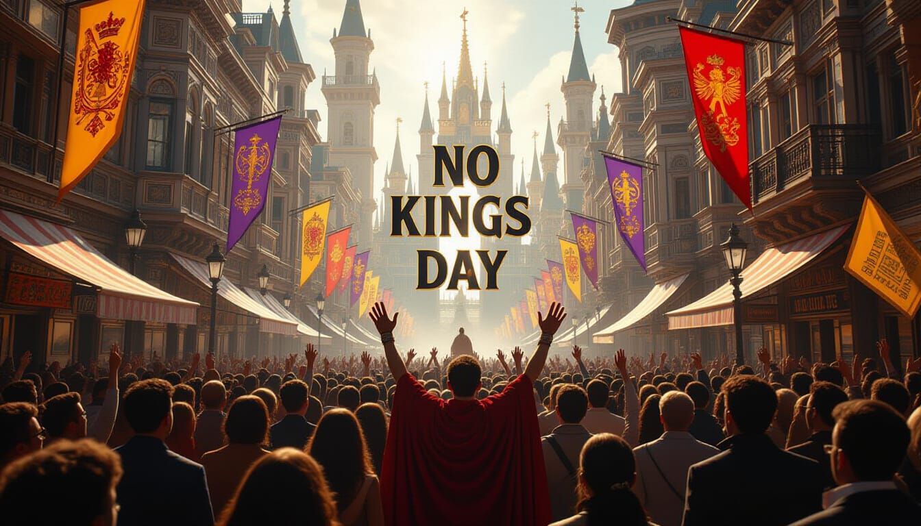 Joyful Crowd Rejects Monarchy on No Kings Day