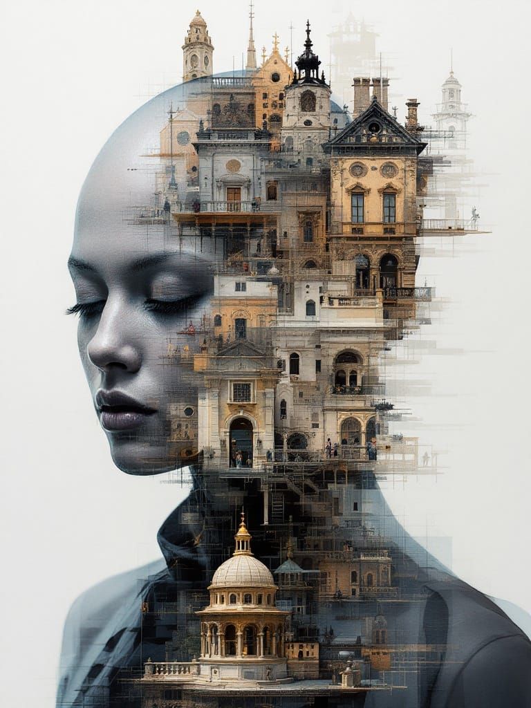 Crazed Multiple Exposure - Another Bald Singer in Nusa Penida