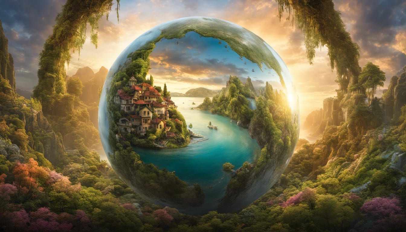 magical mystical land inside globe