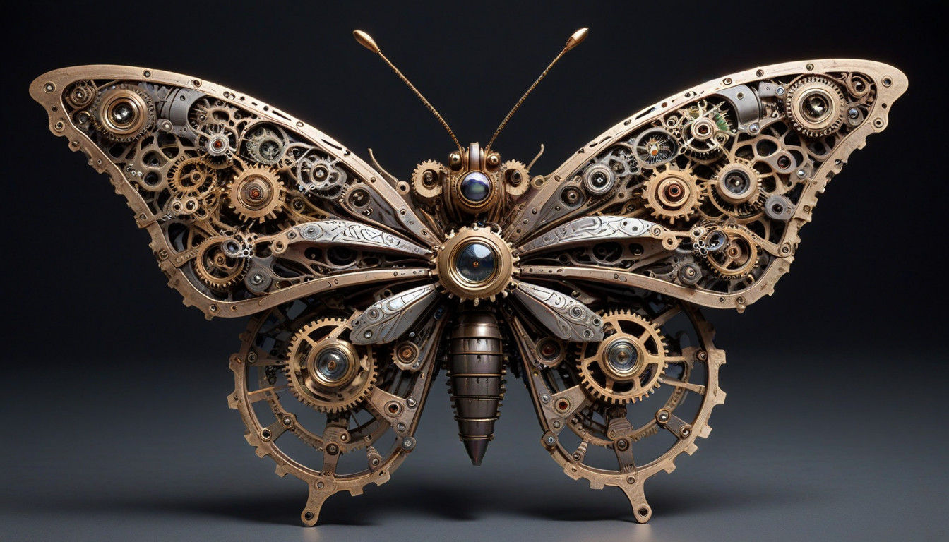 Steampunk Masterpiece: A Clockwork Butterfly