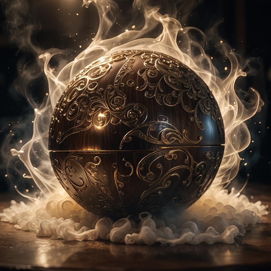 Luxurious Magic Sphere in a Dark Treasure Trove