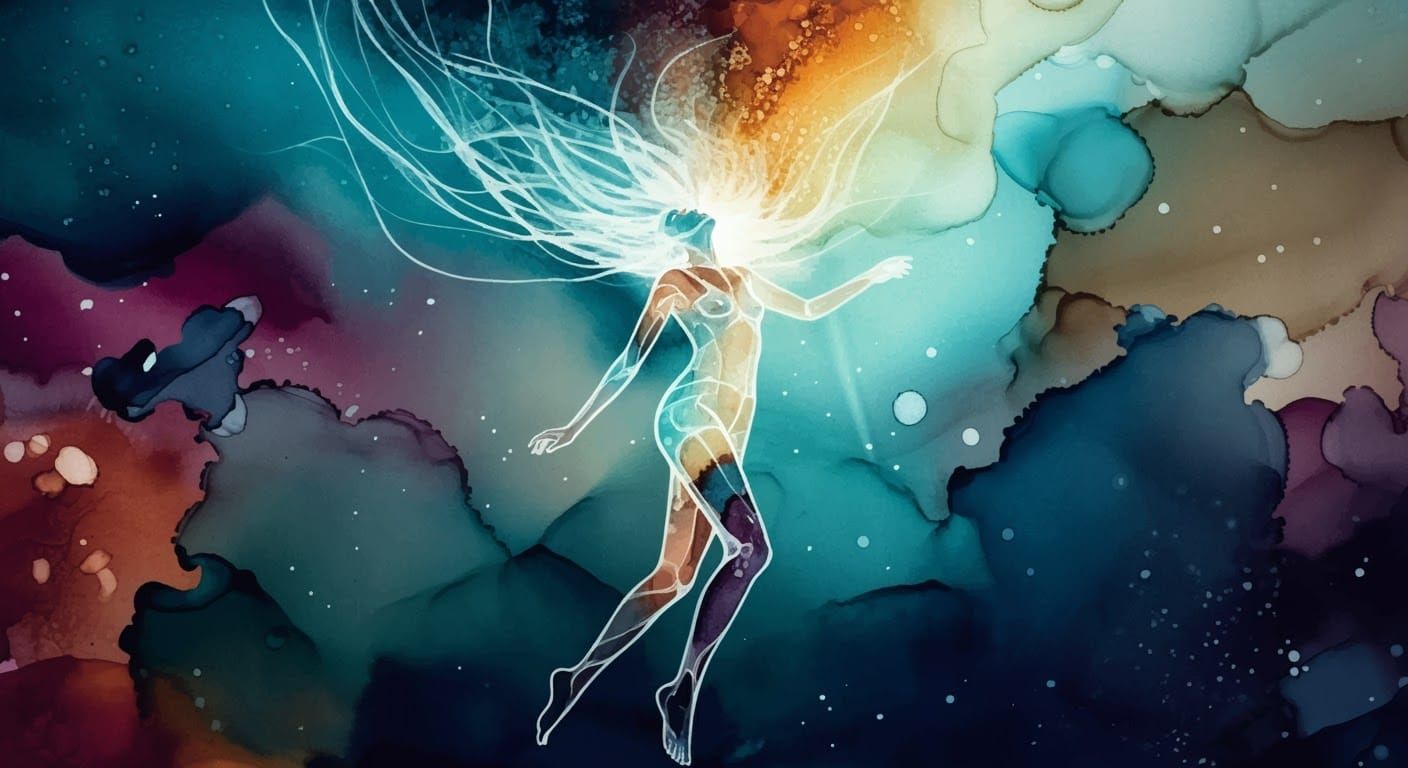 Ethereal Being in Dreamlike Aura, Rothko Color Fields