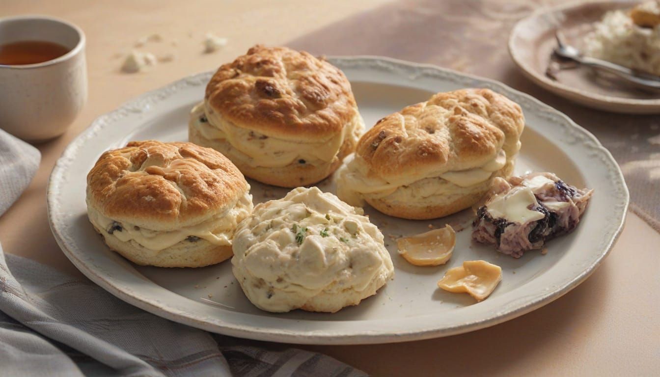 Surreal Anime-Inspired Scones with Velvety Cheese