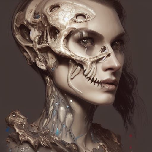Queen of Skulls: Detailed Concept Art Portrait