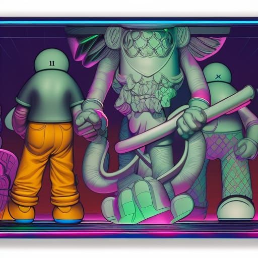 Holographic KAWS Companion Ace Spades Portal