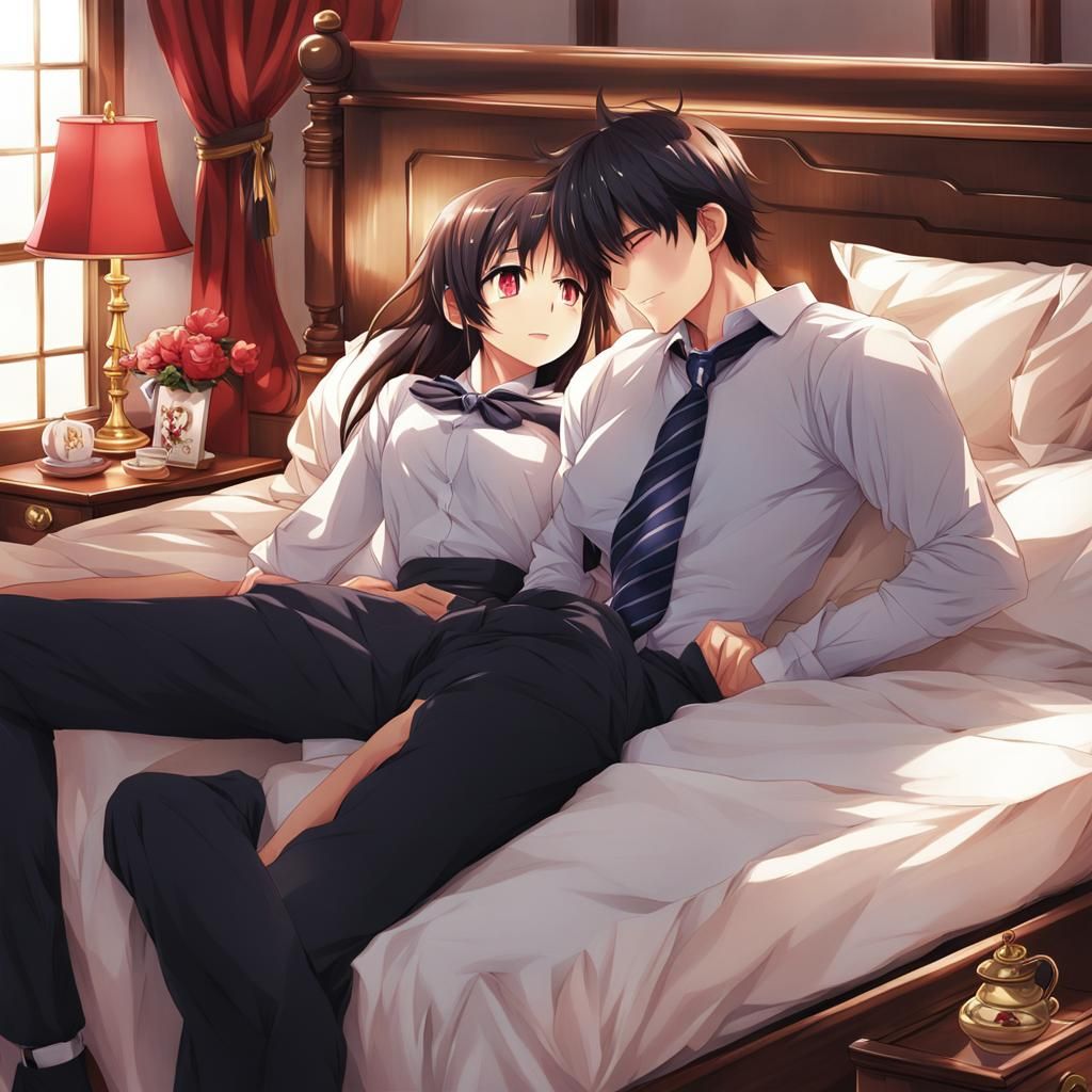 Anime Girl in Suggestive Smothering Pose