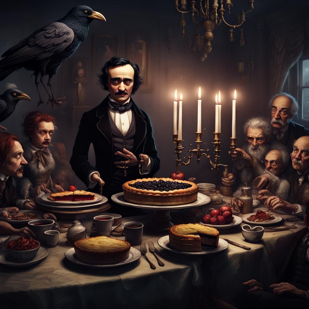 Edgar Allan Poe's Raven Pie Birthday Surprise