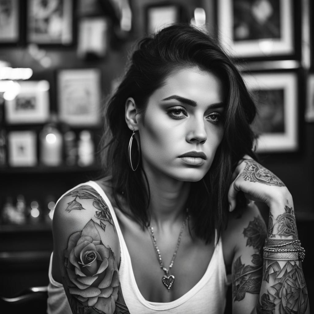 Sad Woman Gets Broken Heart Tattoo