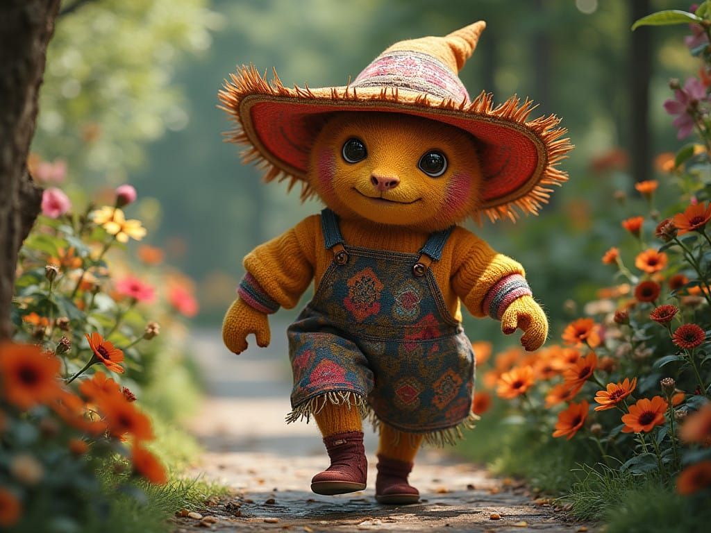 Spirioffom Ursinae Hopsack Pinafore Fringed-Lily Crazy-Pavin...