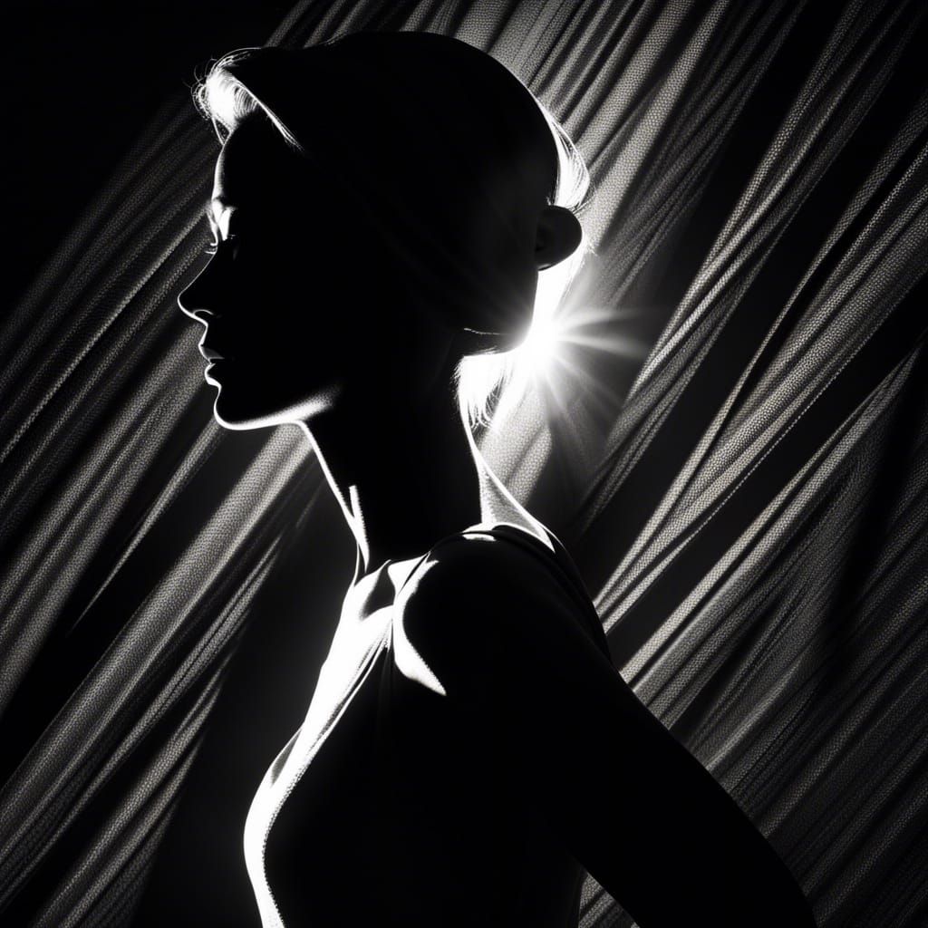 High Contrast Silhouette in Black and White