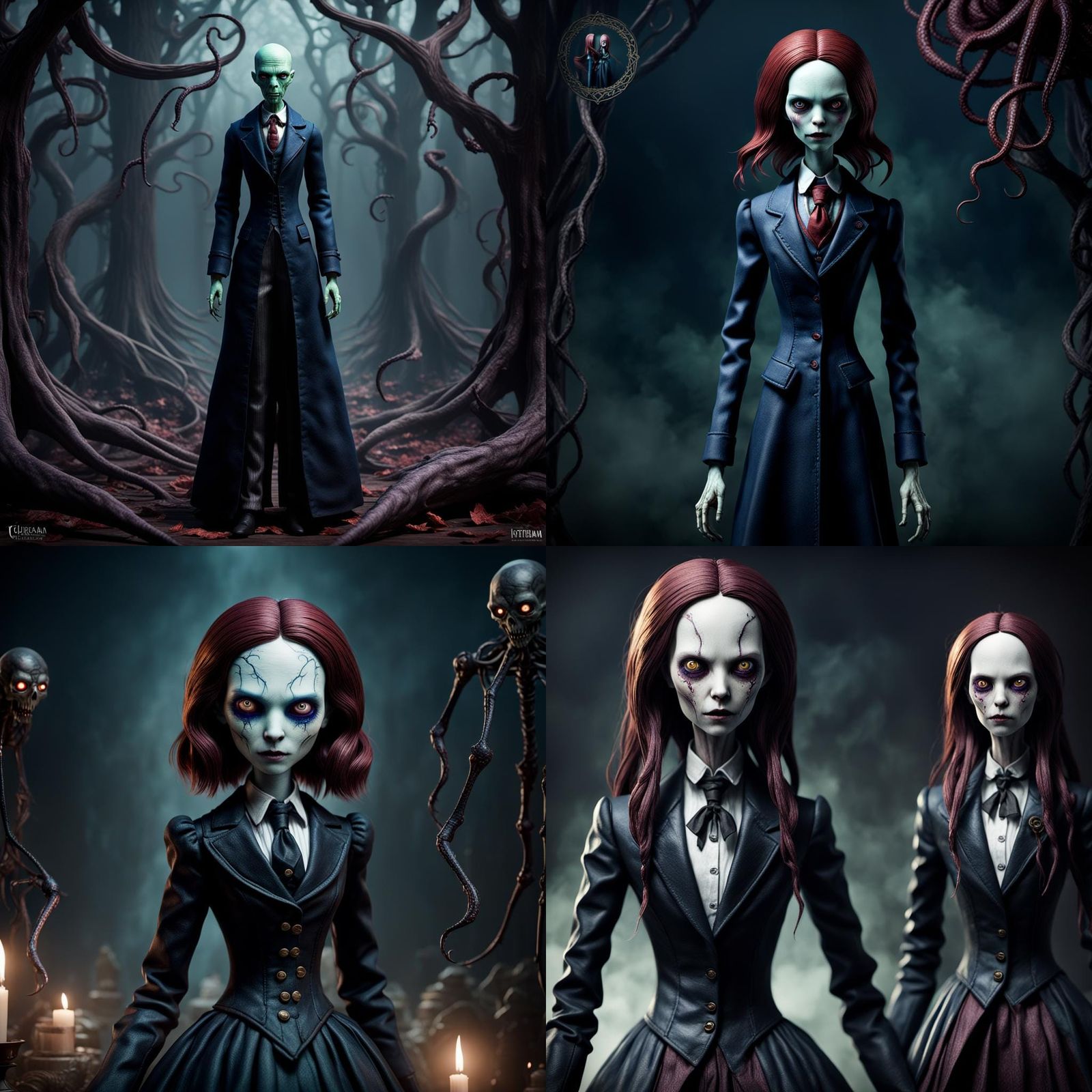 Demonic Victorian Doll: Eldritch Horror in Porcelain