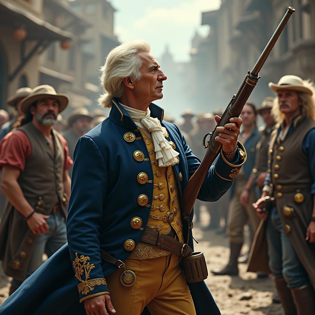 Washington Confronts Gang in Mystical Steampunk Town