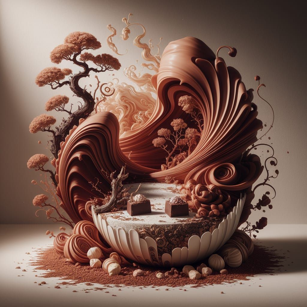 Chocolate Fantasy World in Art Deco Style