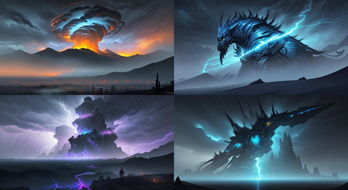 Set, God of Chaos, Unleashes Fury in Detailed Matte Painting